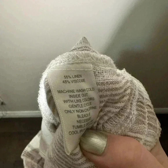 NWT ALEXANDER JORDAN LINEN BLEND BEACHY BOHO WIDE LEG PANT L - Picture 8 of 9